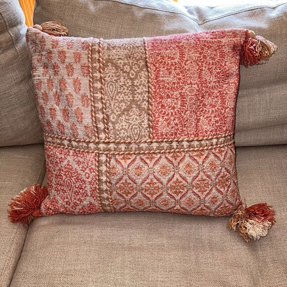 Custom Bohemian Luxury Throw Pillows Multi-pattern Corals Creams Taj Mahal Style - Picture 7 of 12